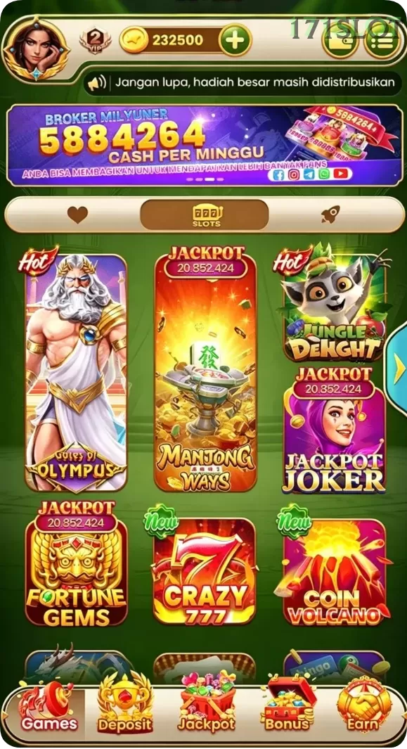 Cuplikan layar VT789 — menu navigasi