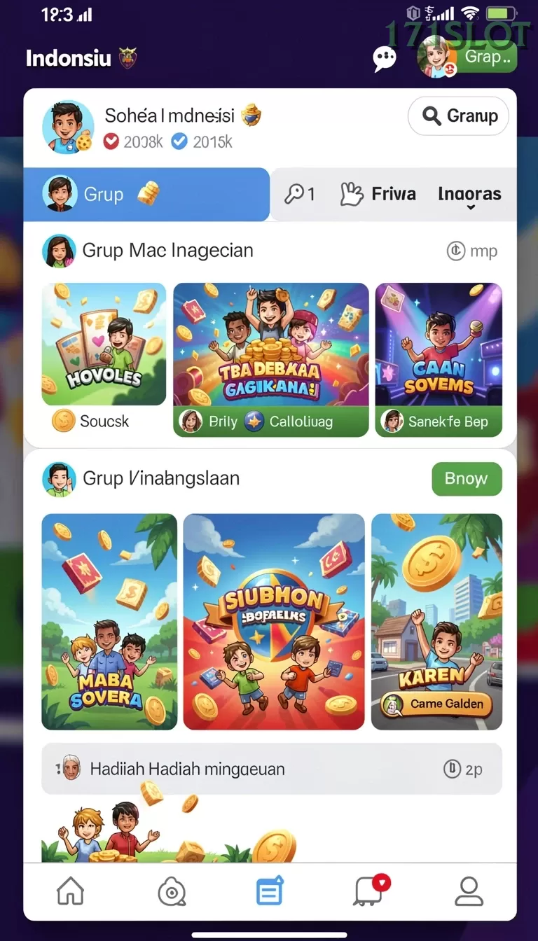 Cuplikan layar SUPWIN777 — menu navigasi